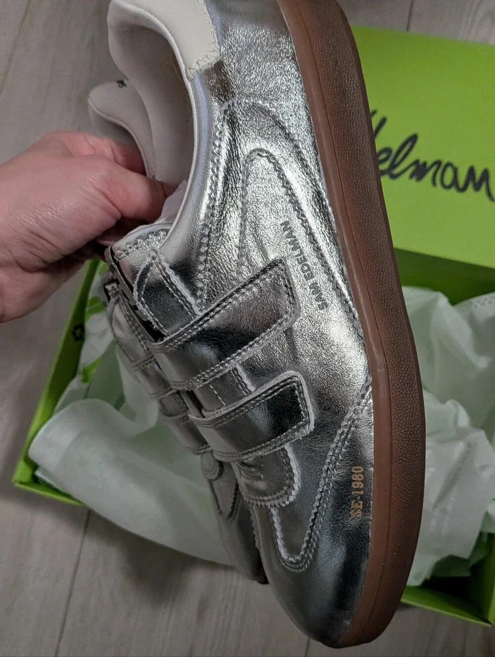 New Sam Edelman Silver Talia Sneakers